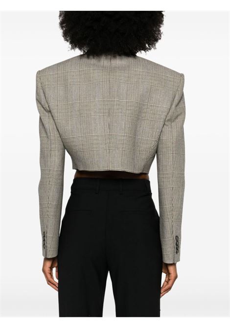 Grey checked cropped blazer Giuseppe Di Morabito - women GIUSEPPE DI MORABITO | 03FWJA109Y0336427